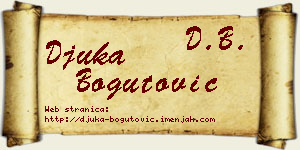 Đuka Bogutović vizit kartica